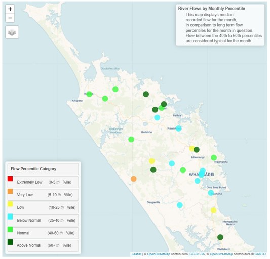 River Flows In Key Catchments For June 2024